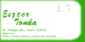 eszter tomka business card